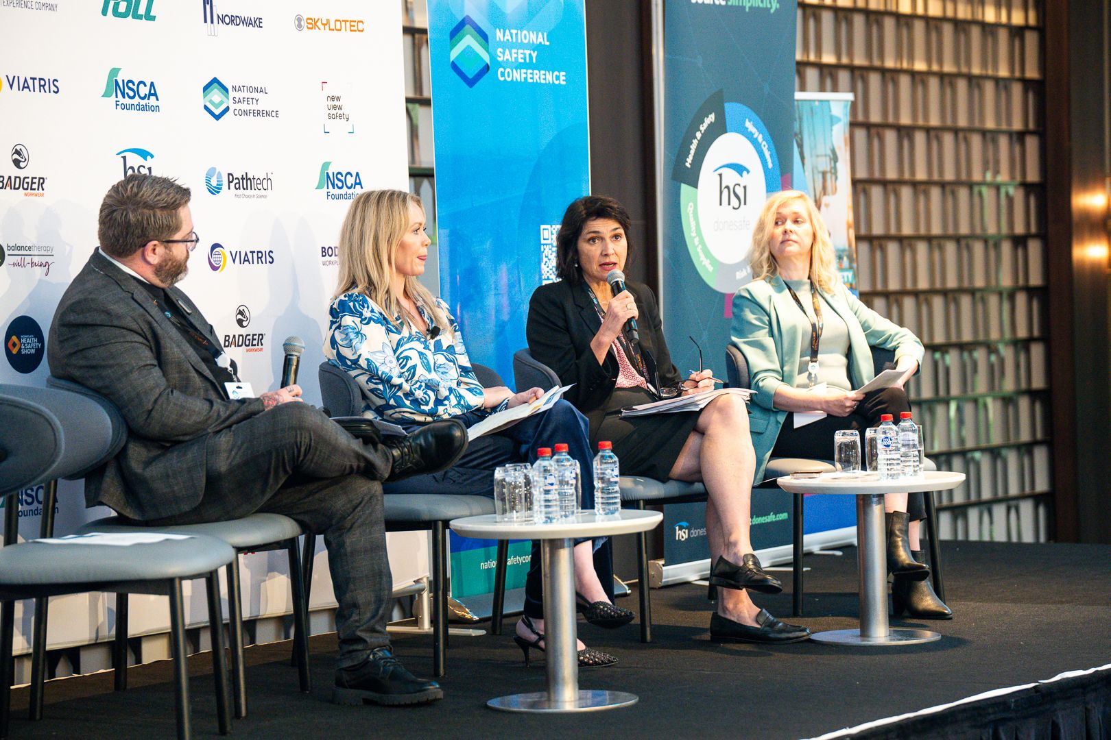 Jamie Mallinder taking part in a safety conference panel